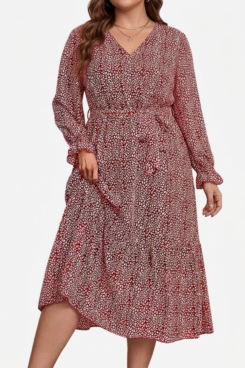 Jenna | Floral V-Neck Midi Dress