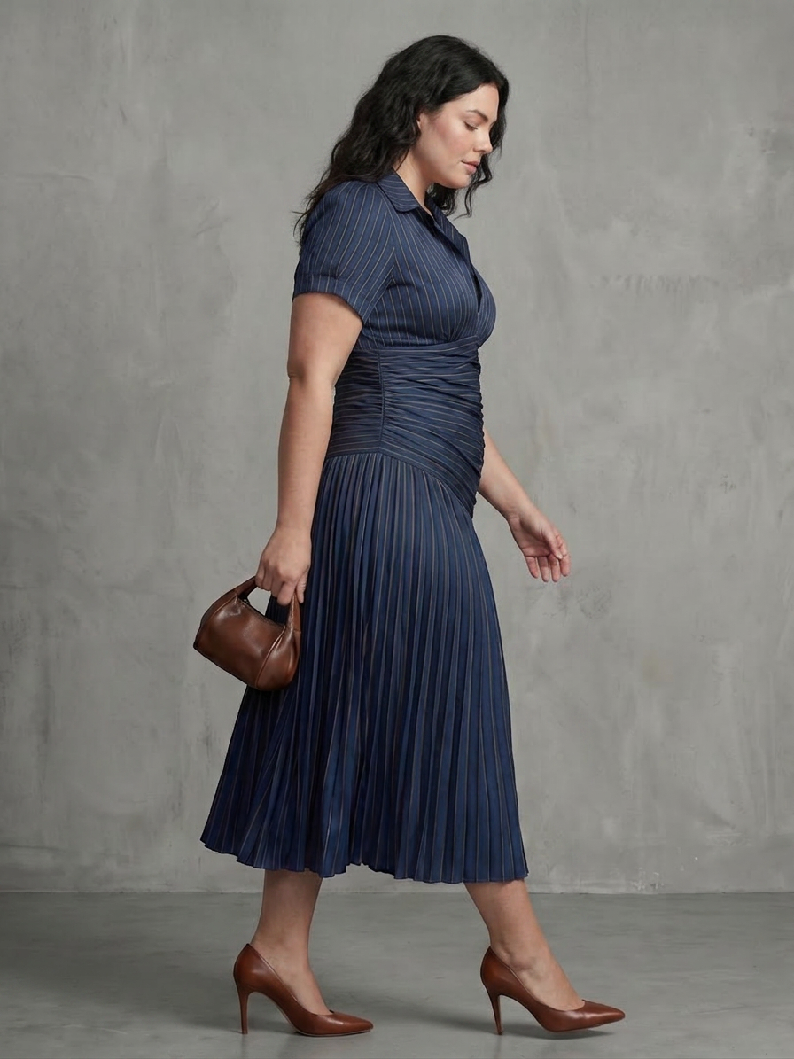 Leigh | Collared Midi Dress