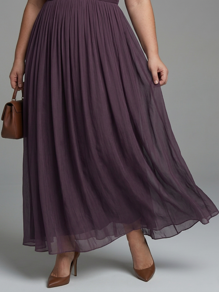 Mercedes | Chiffon V-Neck Maxi Dress