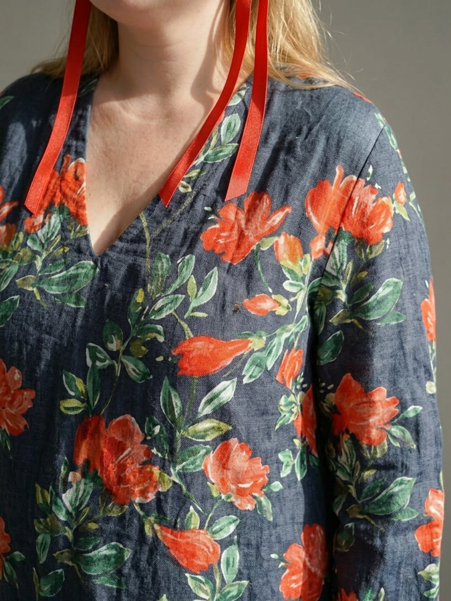 Marcia | Floral V-Neck Maxi Dress