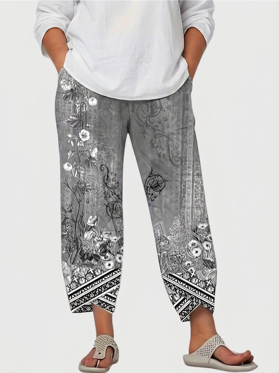 Alana | Floral Tapered Pants