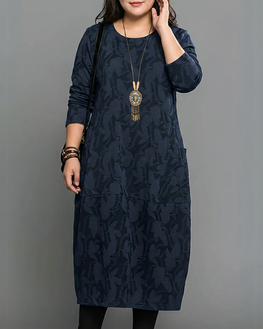 Willa | Jacquard Round Neck Mini Dress