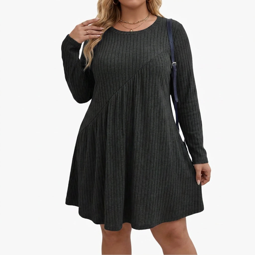 Amy | Knit Round Neck Mini Dress