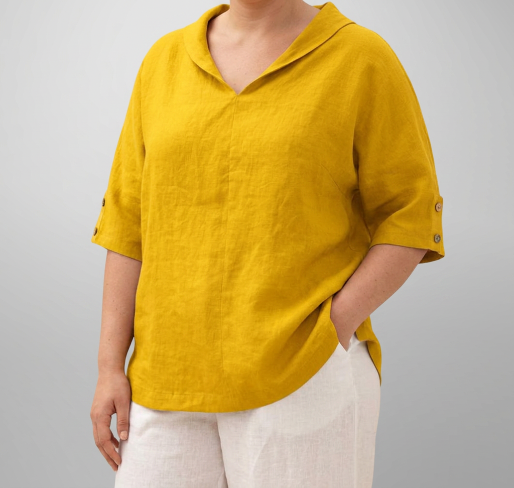 Dianne | Linen V-Neck Blouse