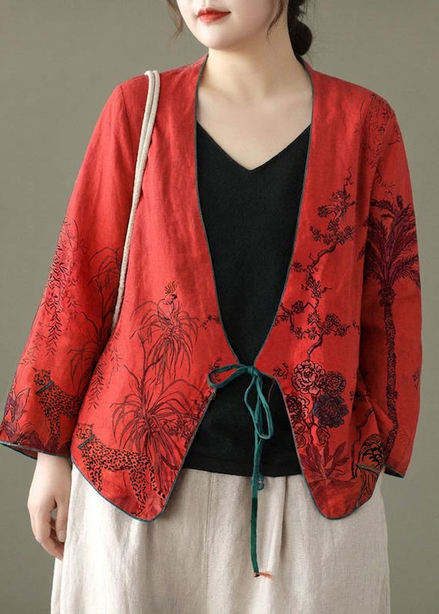 Teresa | Linen Embroidered Long Sleeve Shirt