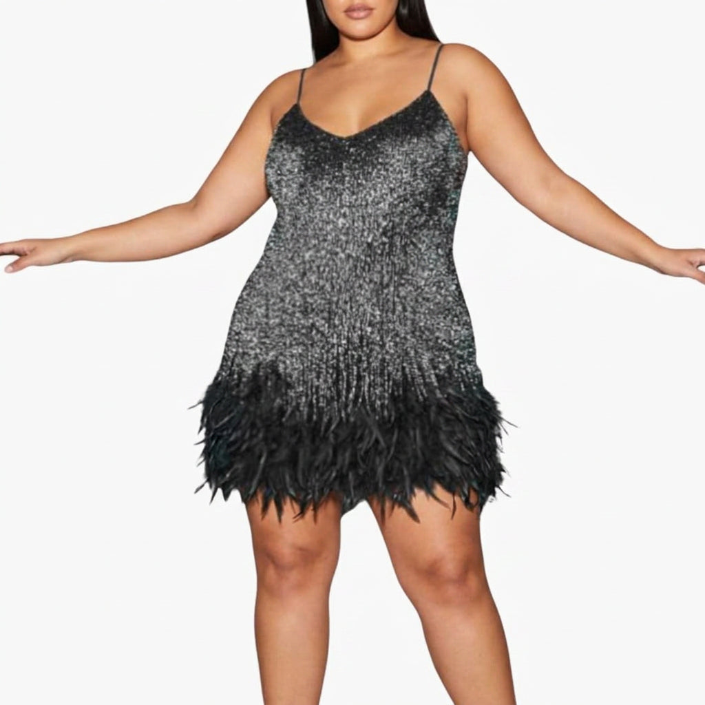 Catherine | Sequin V-Neck Mini Dress
