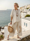 Piper | Linen Embroidered Two-Piece Set