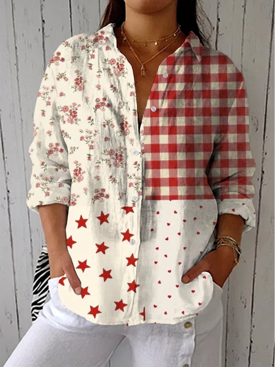 Meredith | Floral Collared Blouse