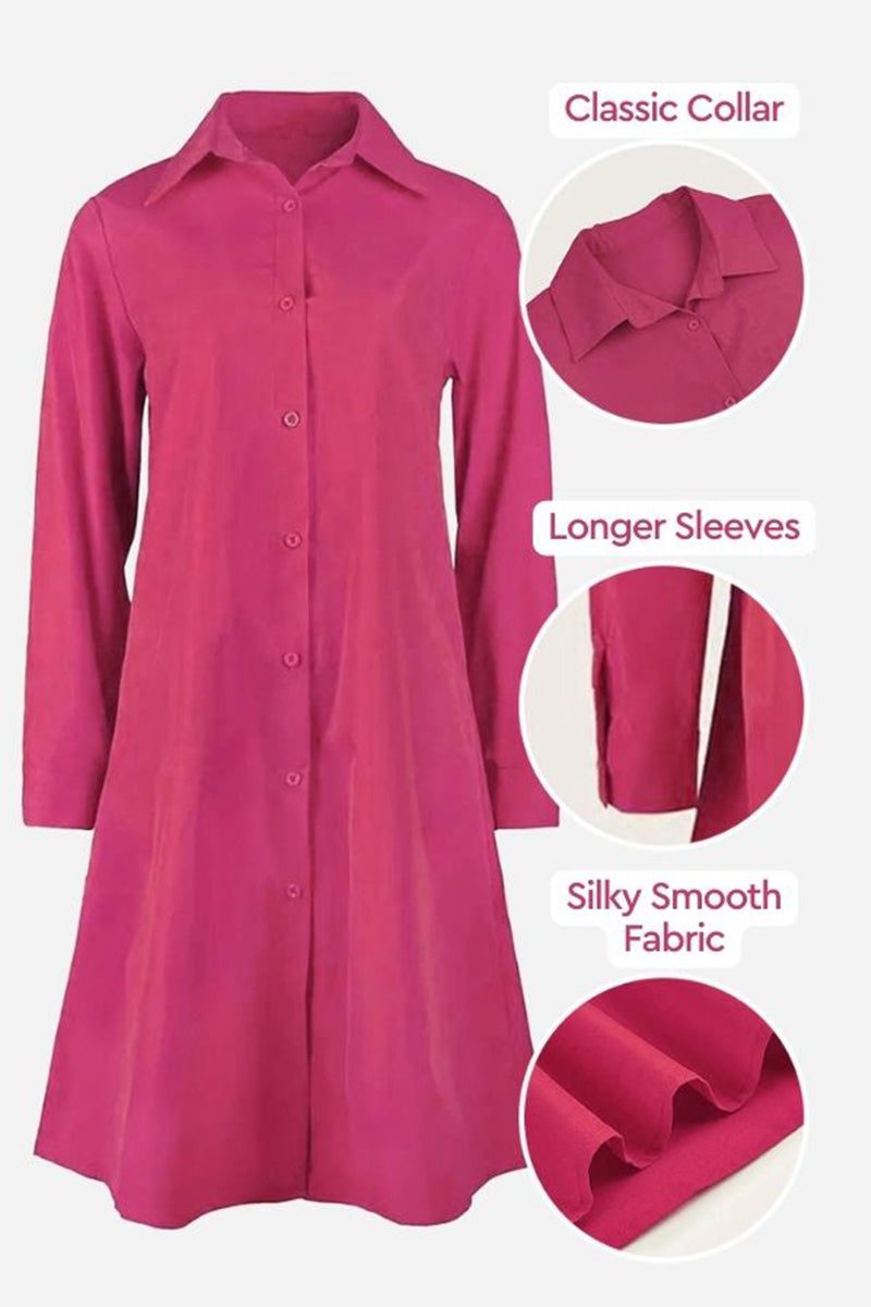 Ellen | Cotton Collared Shirt Dress
