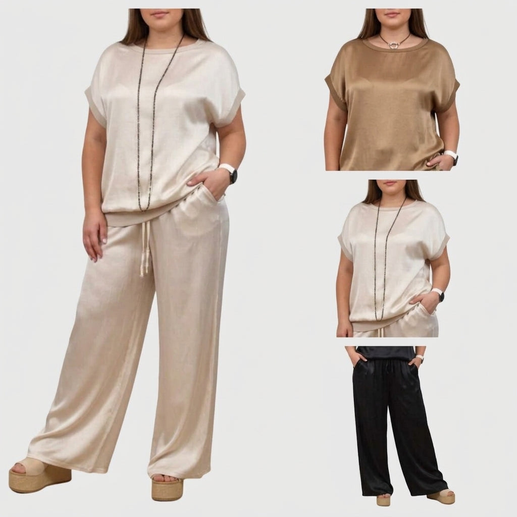 Janice | Satin Two-Piece Set