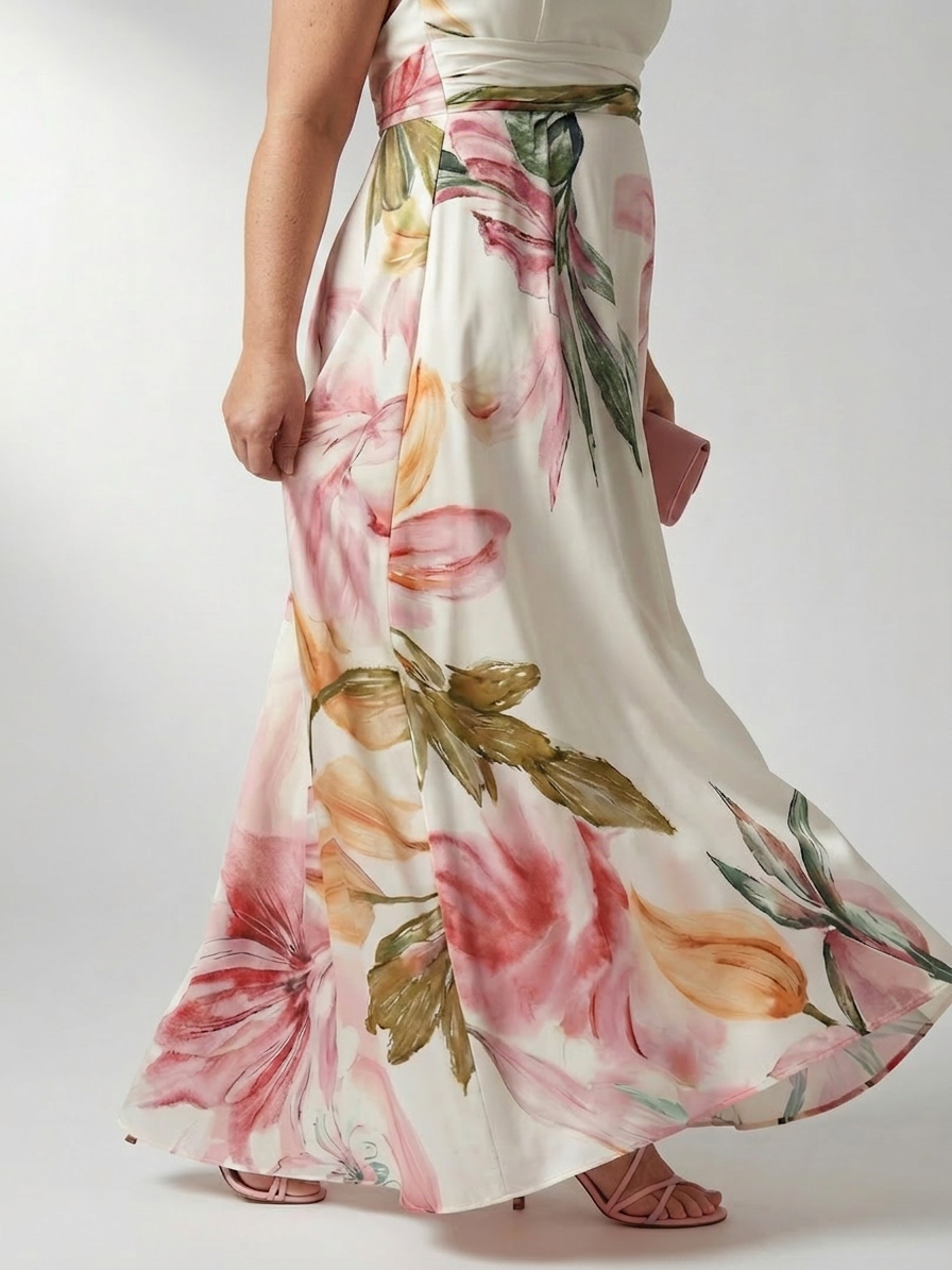 Rhonda | Floral Halter Maxi Dress