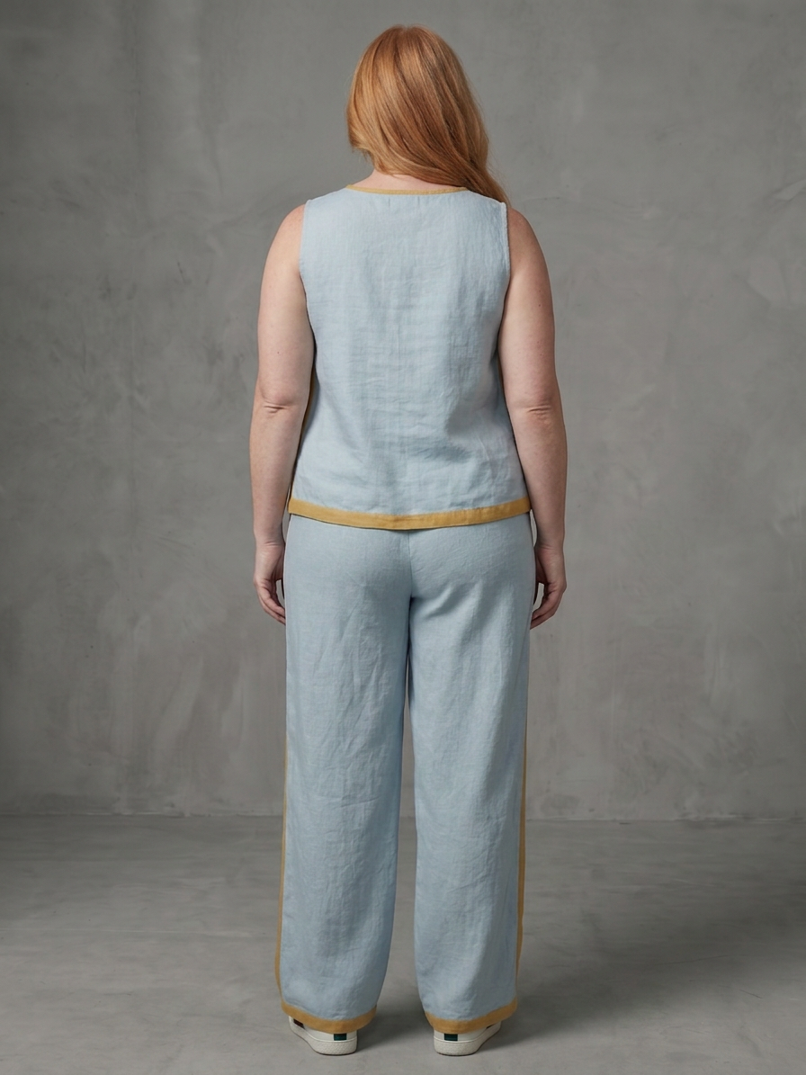 Briana | Linen Sleeveless Two-Piece Set