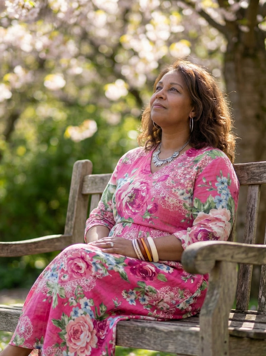 Angela | Floral V-Neck Maxi Dress