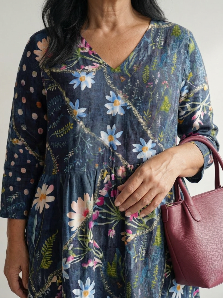 Kathryn | Floral V-Neck Maxi Dress