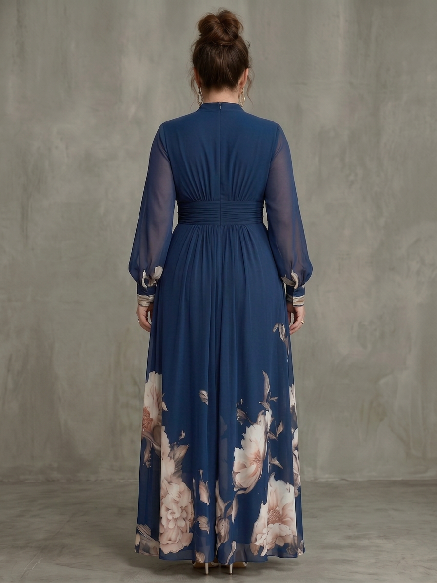 Elaine | Floral V-Neck Maxi Dress