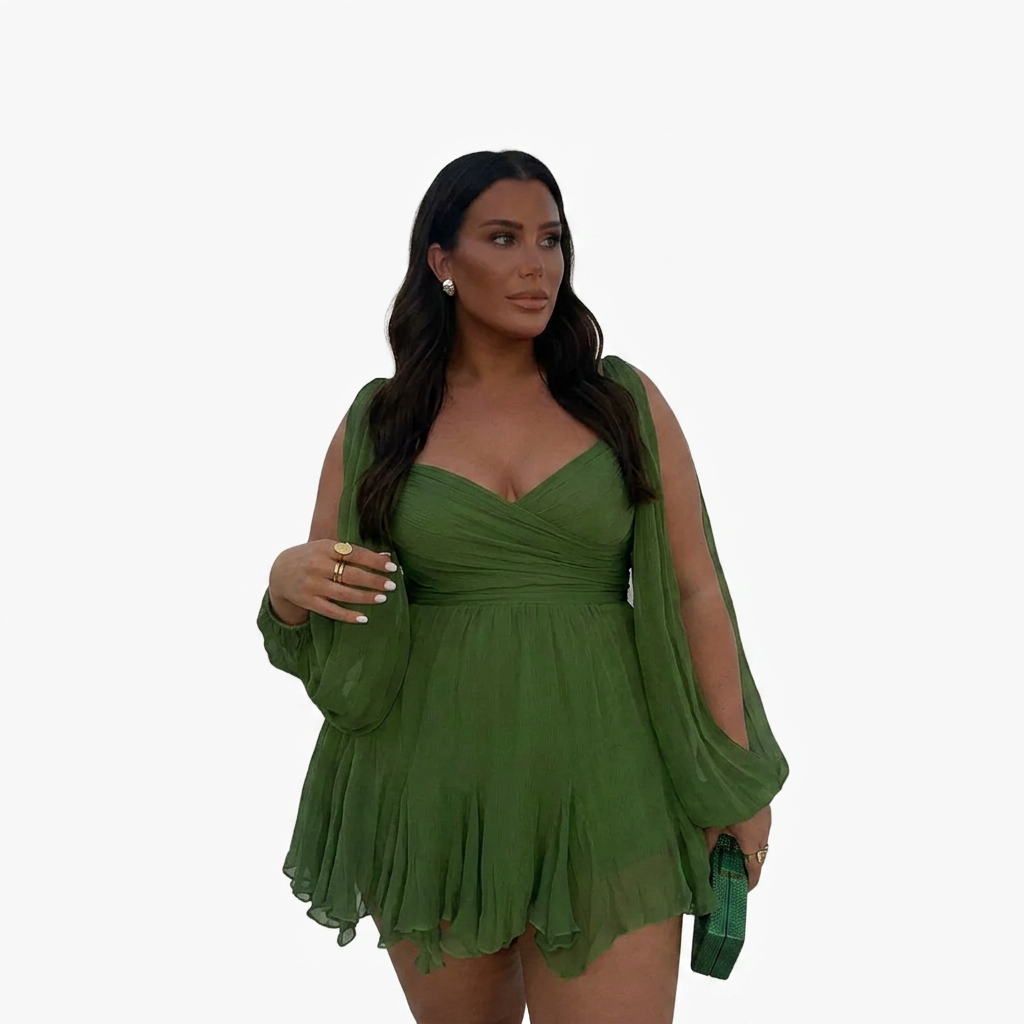 Miriam | Chiffon Sweetheart Mini Dress