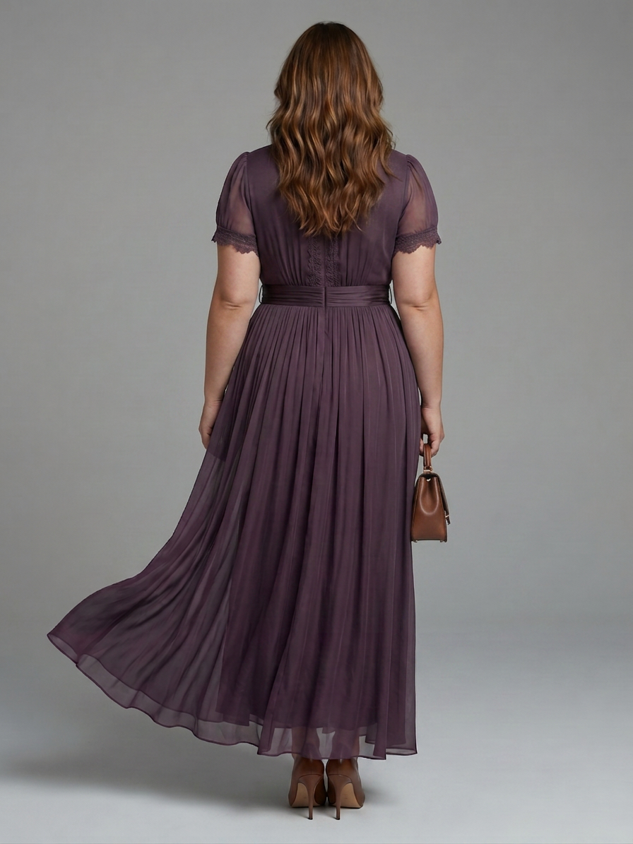 Mercedes | Chiffon V-Neck Maxi Dress