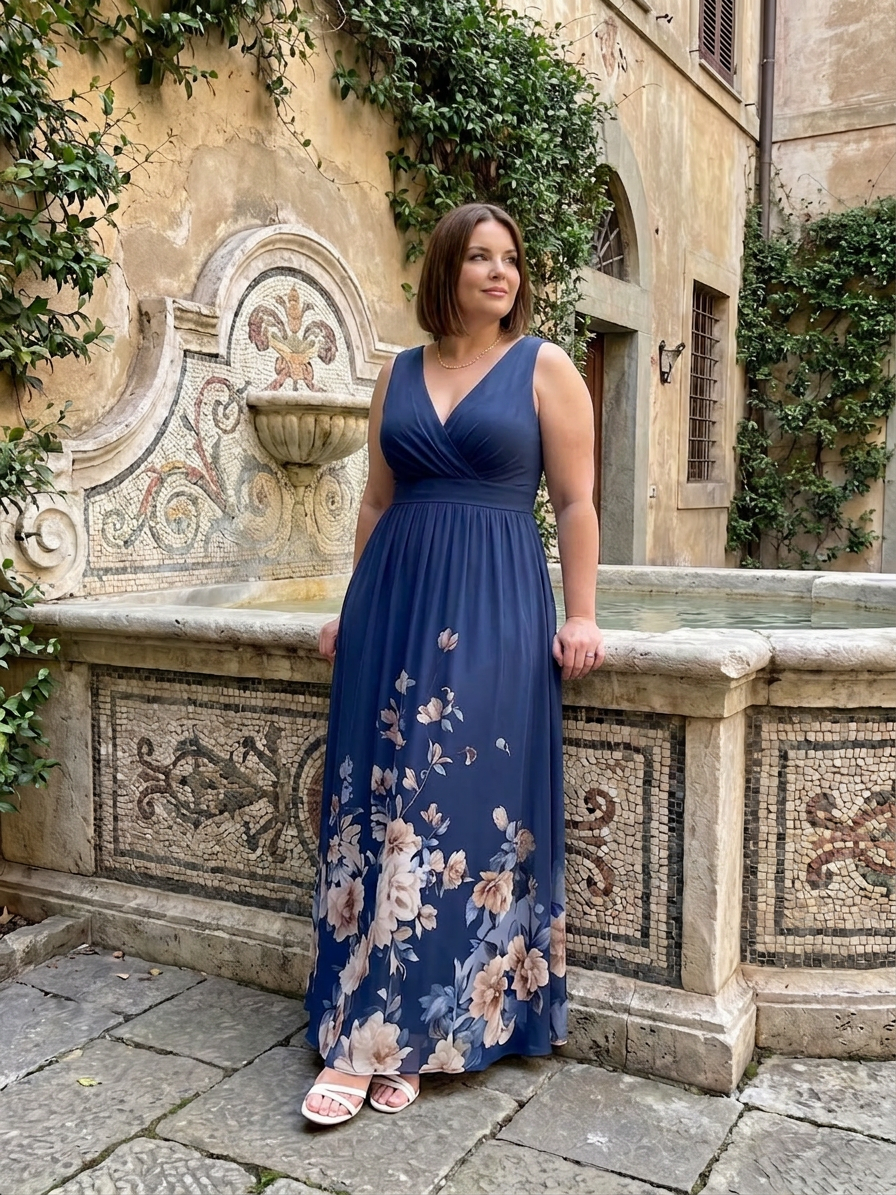 Larissa | Floral V-Neck Maxi Dress