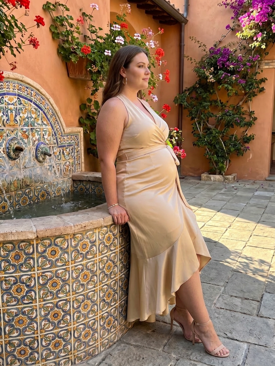 Alexa | Satin Halter High-Low Maxi Dress