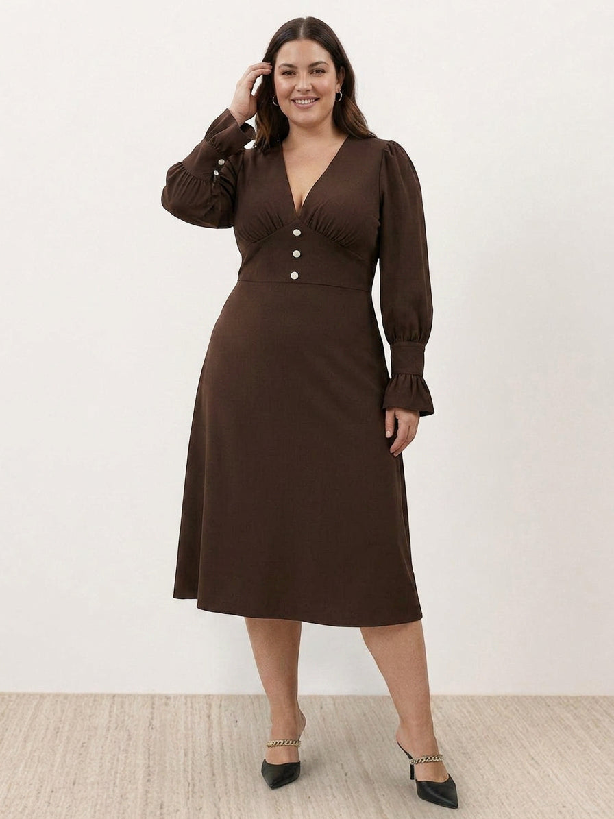 Dorothy | V-Neck Midi Dress