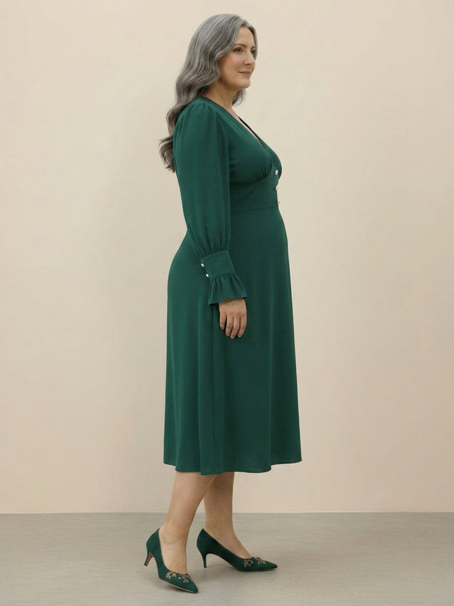 Dorothy | V-Neck Midi Dress