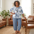 Aubrey | Denim Tropical Two-Piece Set