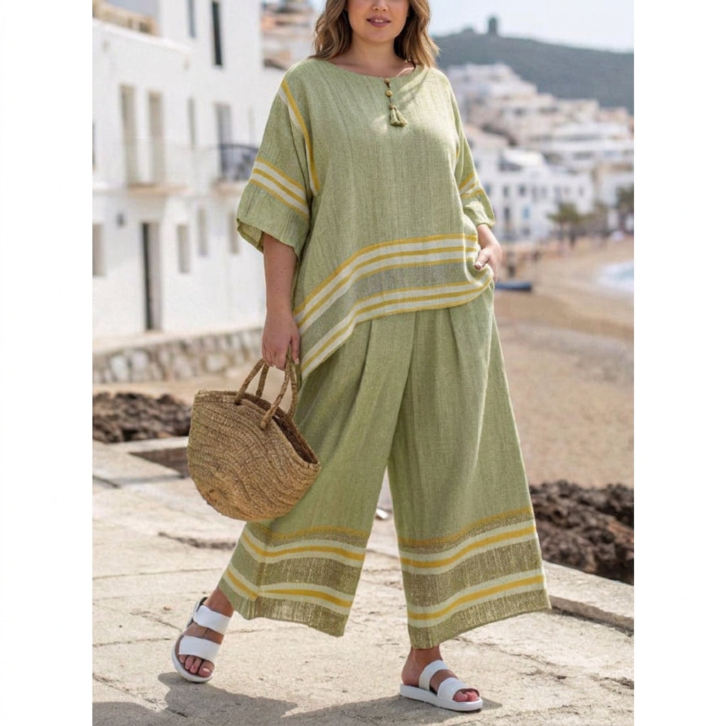 Kate | Linen Striped Two-Piece Set