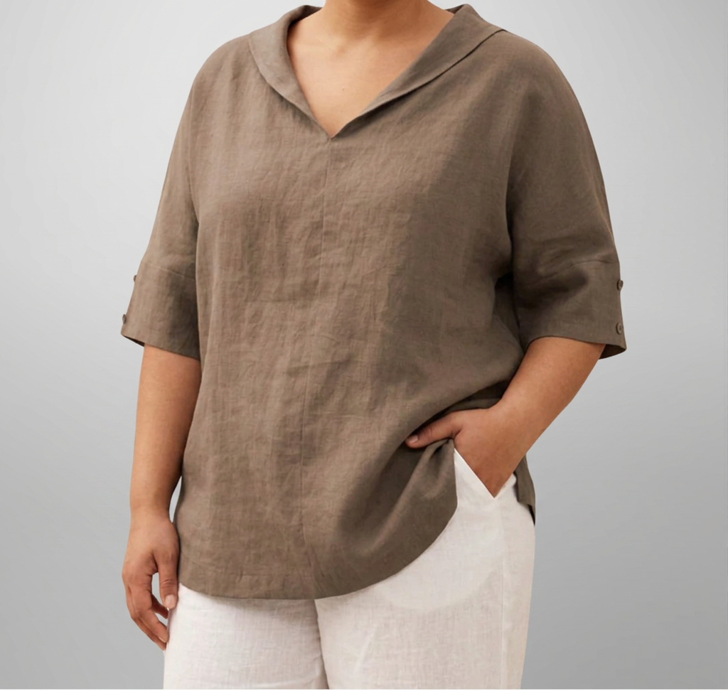 Dianne | Linen V-Neck Blouse