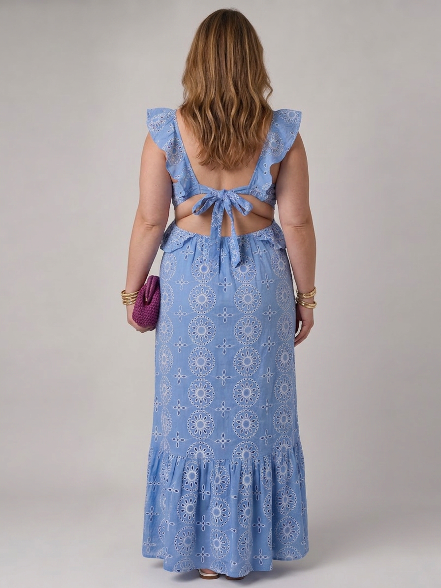 Lindsay | Lace V-Neck Maxi Dress