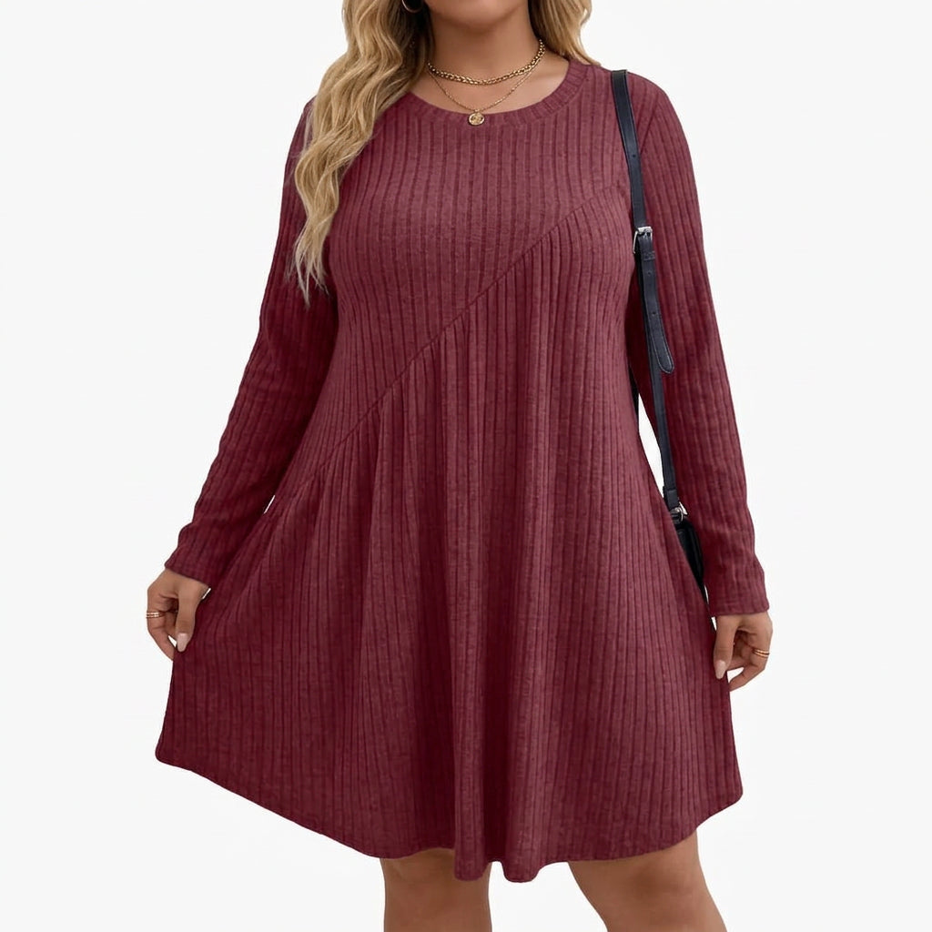 Amy | Knit Round Neck Mini Dress