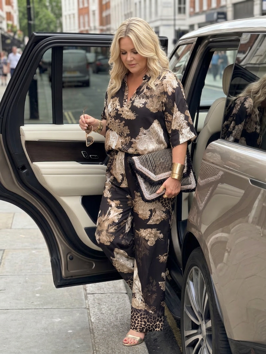 Sherry | Floral V-Neck Two-Piece Set