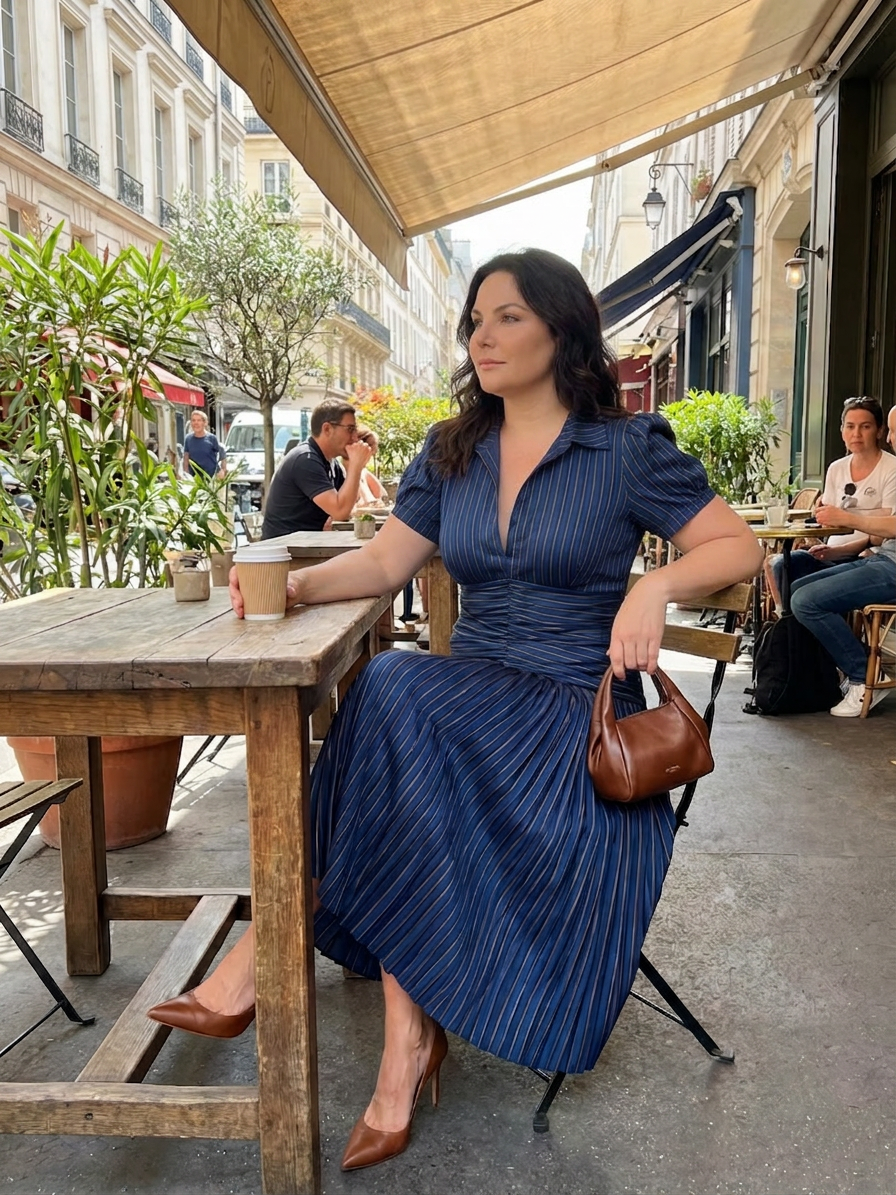 Leigh | Collared Midi Dress