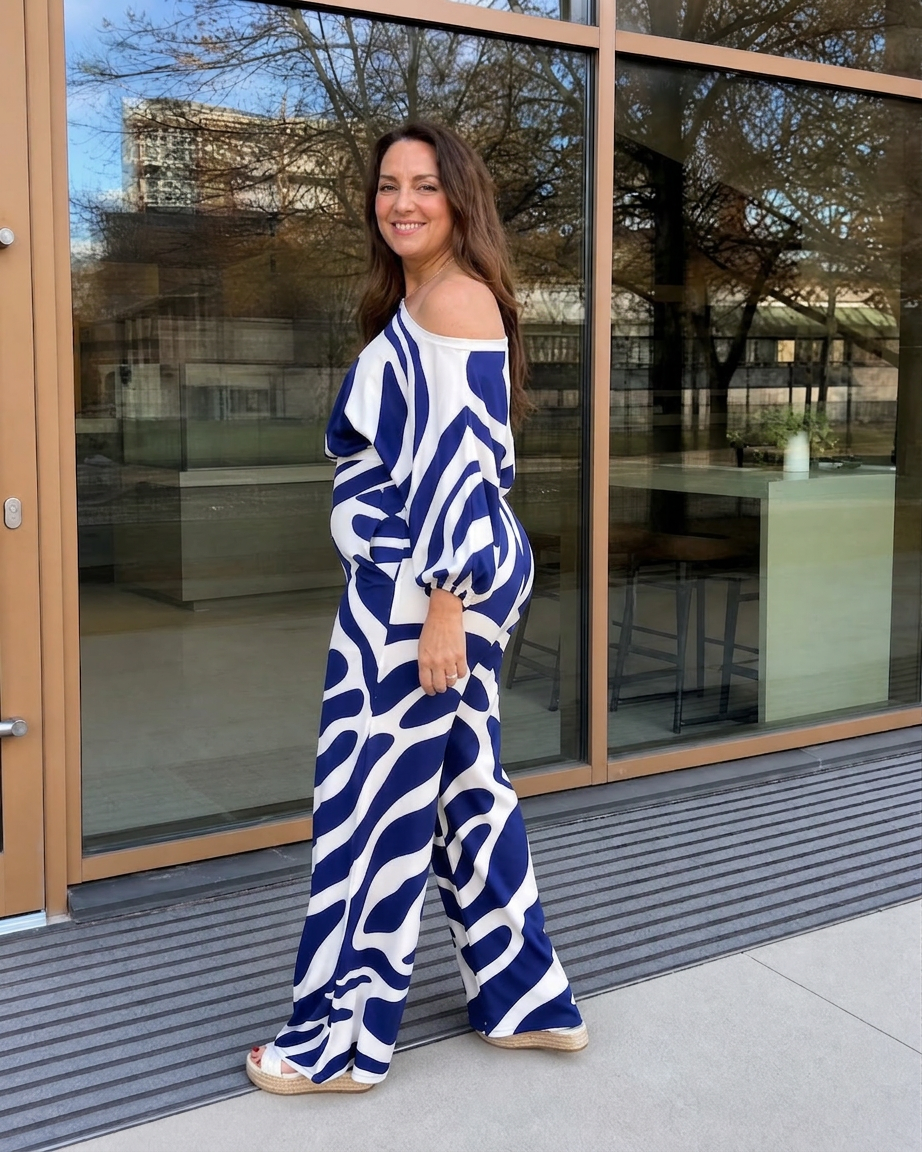 Autumn | Animal Off-Shoulder Two-Piece Set