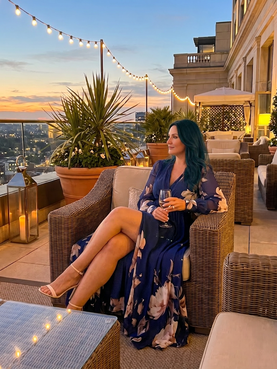 Elaine | Floral V-Neck Maxi Dress