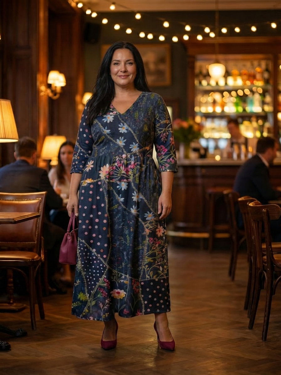 Kathryn | Floral V-Neck Maxi Dress