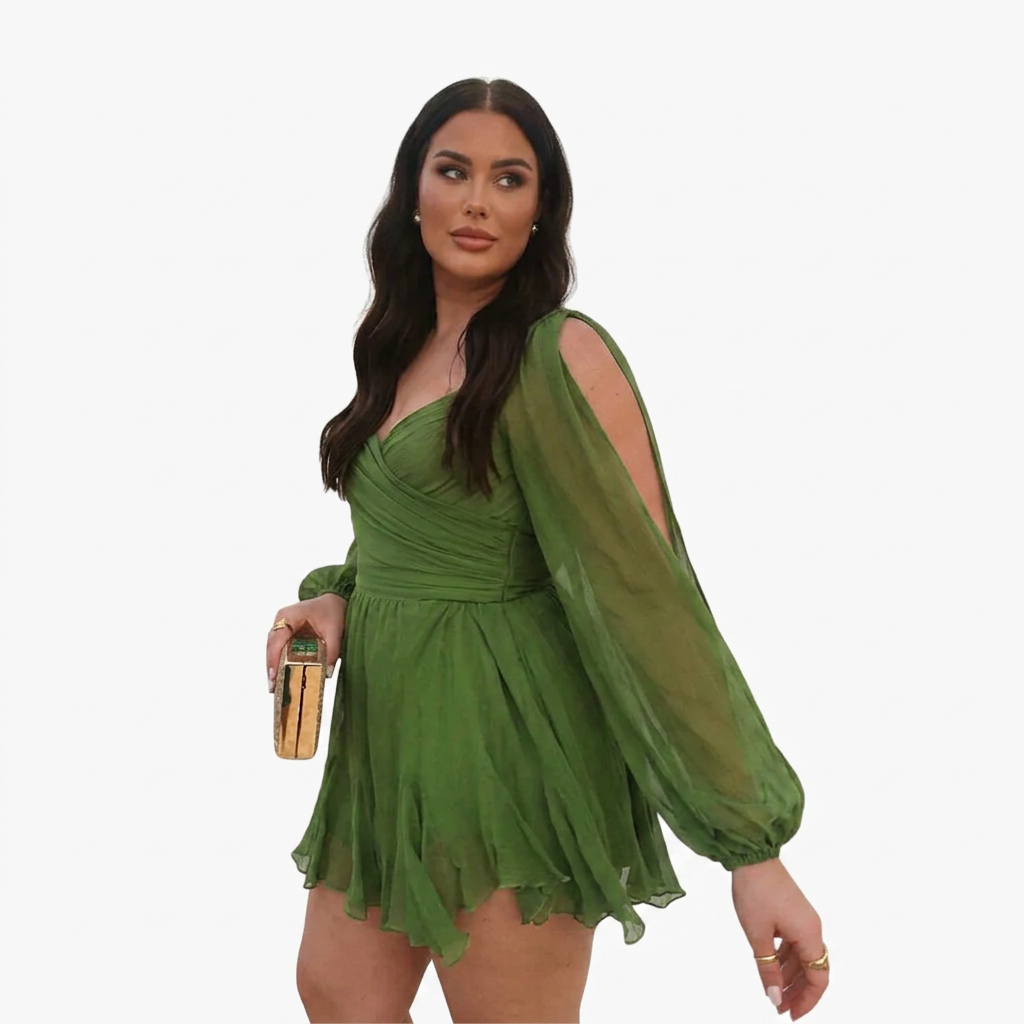 Miriam | Chiffon Sweetheart Mini Dress