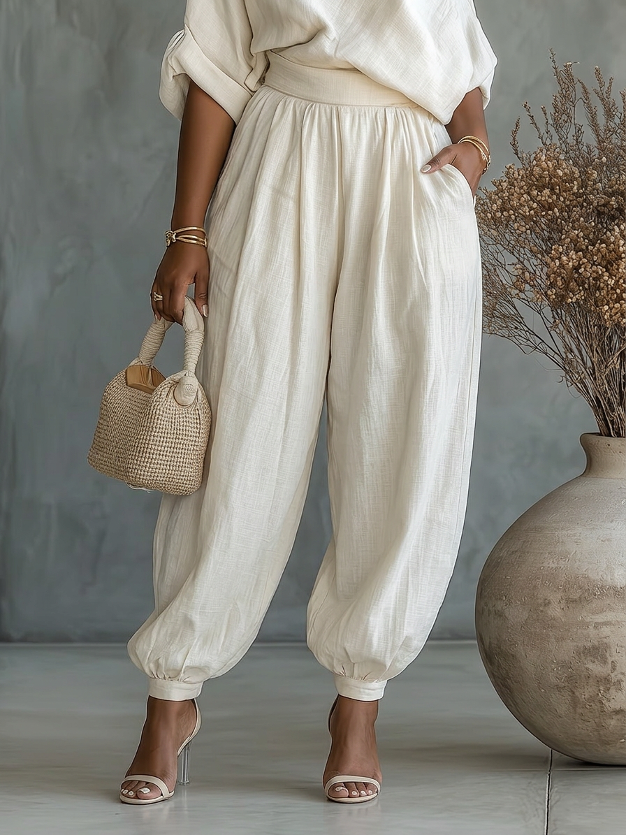 Lisa | Linen Off-Shoulder Two-Piece Set