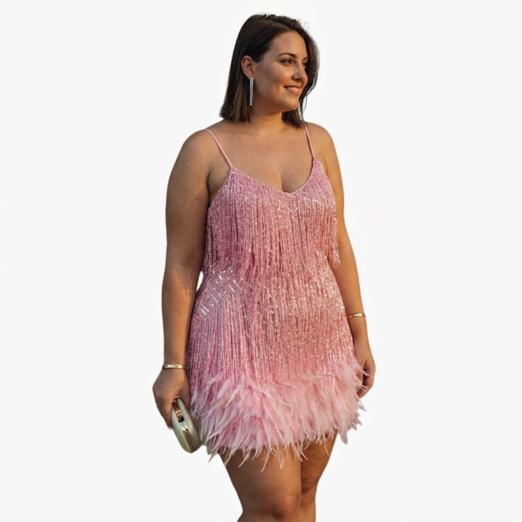 Catherine | Sequin V-Neck Mini Dress
