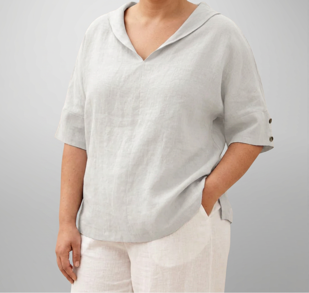 Dianne | Linen V-Neck Blouse