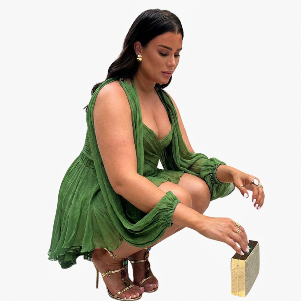 Miriam | Chiffon Sweetheart Mini Dress