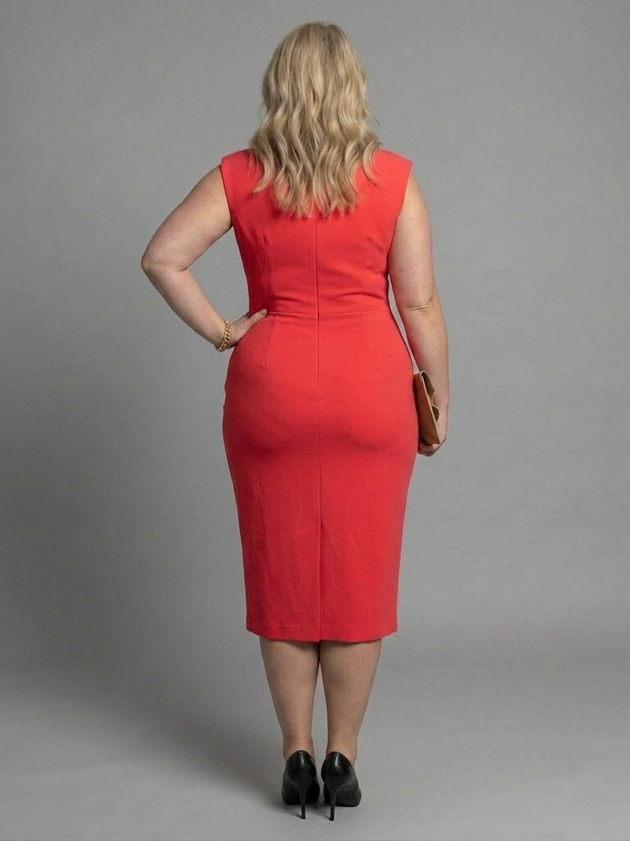 Rosalie | Round Neck Midi Dress