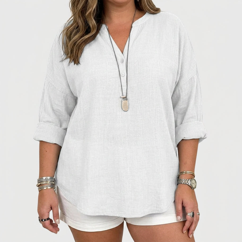 Yolanda | Linen V-Neck Shirt
