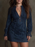 Norma | Lace Long Sleeve Mini Dress