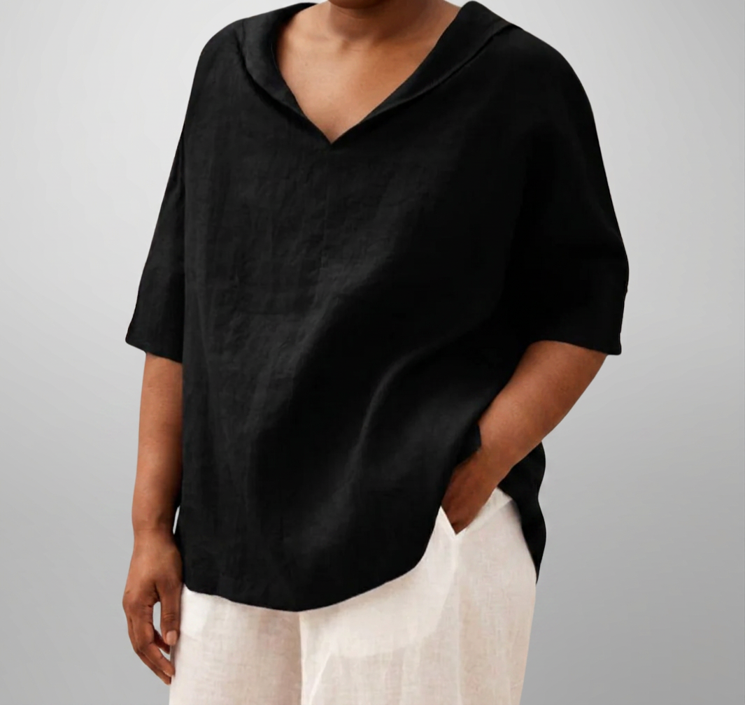 Dianne | Linen V-Neck Blouse
