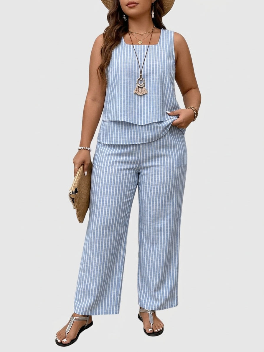 Iris | Tropical Sleeveless Two-Piece Set