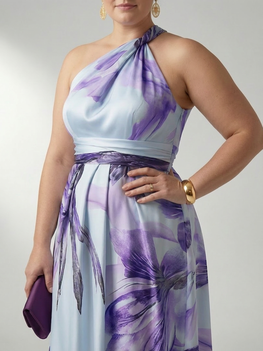 Rhonda | Floral Halter Maxi Dress