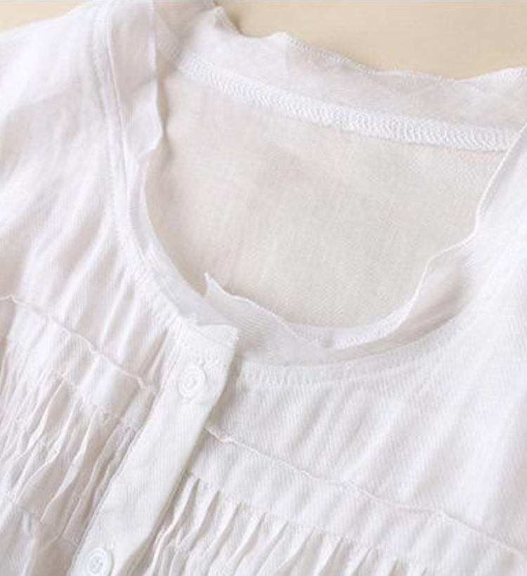 Colleen | Cotton Mock Neck Shirt