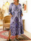 Darlene | Paisley Round Neck Maxi Dress