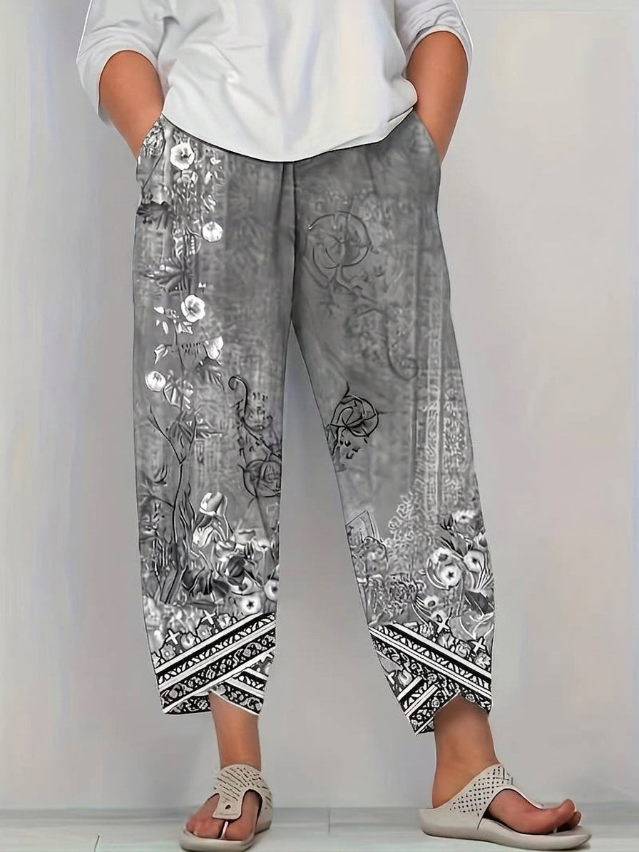 Alana | Floral Tapered Pants