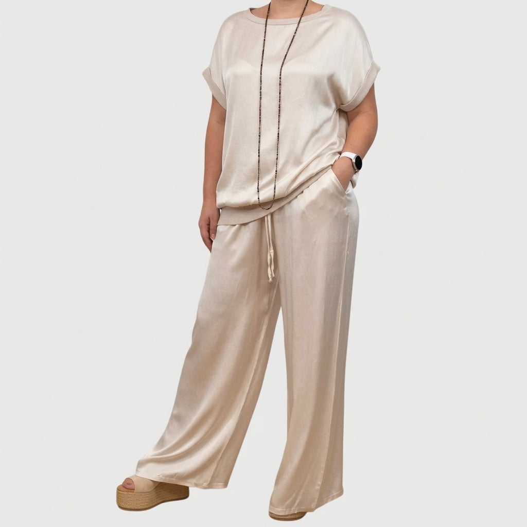 Janice | Satin Two-Piece Set